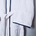 Checkered Bathrobe // Navy