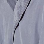 Microfiber Shawl Collar Robe // Gray
