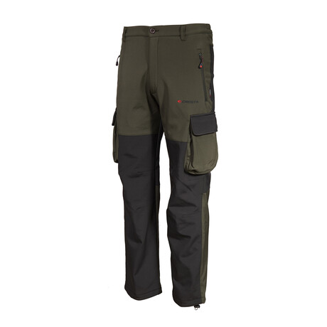 Softshell Pants + Cargo Pockets // Olive Green (3XL)