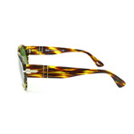 Persol // Men's PO3230S Sunglasses // Striped Green