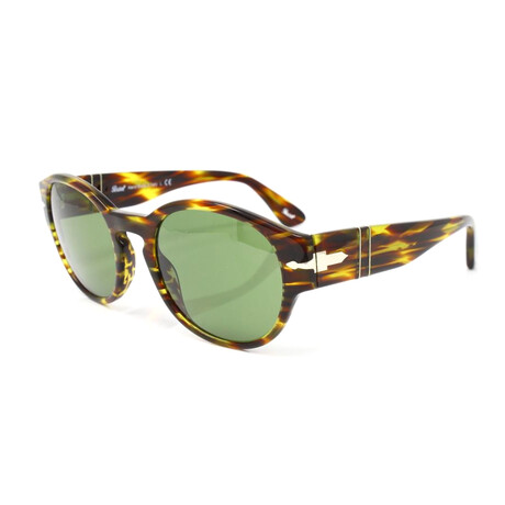 Persol // Men's PO3230S Sunglasses // Striped Green