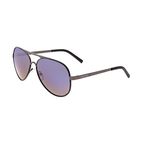Genesis Polarized Sunglasses // Gunmetal Frame + Purple-Blue Lens