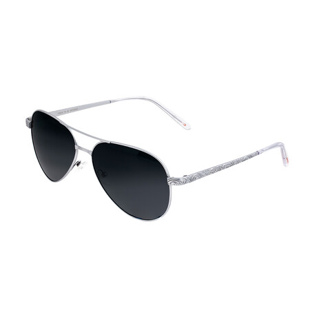 Void Polarized Sunglasses // Titanium // Silver Frame + Black Lens