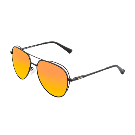 Lyra Polarized Sunglasses // Black Frame + Red-Yellow Lens