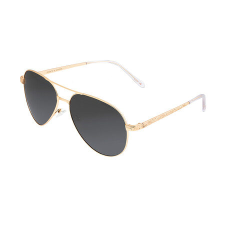 Void Polarized Sunglasses // Gold Frame + Black Lens - Clearance:  Accessories & More - Touch of Modern