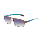 Taurus Polarized Sunglasses // Titanium // Brown + Blue