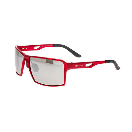 Centaurus Polarized Sunglasses // Red + Silver
