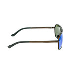 Fornax Polarized Sunglasses // Brown Frame + Blue Green Lens