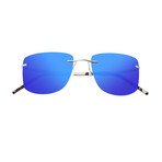 Aero Polarized Sunglasses // Gunmetal Frame + Purple Blue Lens