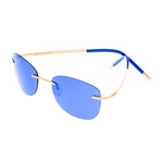 Adhara Polarized Sunglasses // Titanium // Gold + Blue