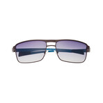 Taurus Polarized Sunglasses // Titanium // Brown + Blue