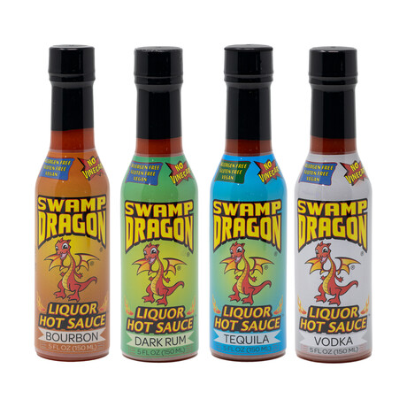 The Dragon Pack // Liquor-Based Hot Sauce Variety Set