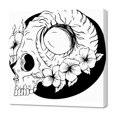 Dark Skull of the Moon (12"H x 12"W x 0.75"D)