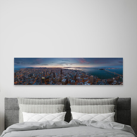 San Francisco Print on Wrapped Canvas (10"H x 40"W x 1.5"D)