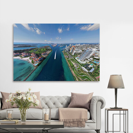 Speedboat Lane Print on Wrapped Canvas (8"H x 12"W x 1.5"D)
