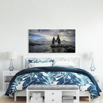 Penguin Love Print on Wrapped Canvas (6"H x 12"W x 1.5"D)
