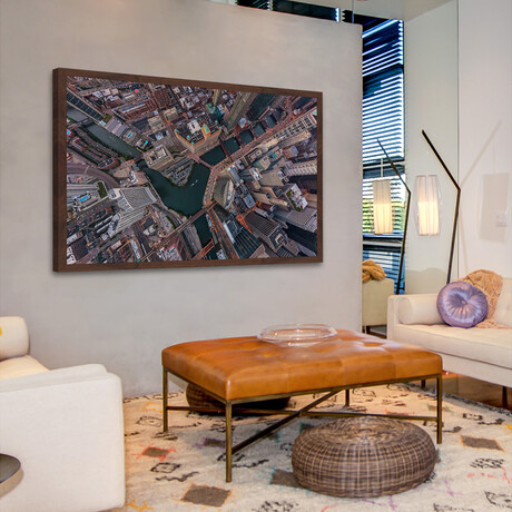 Chicago Aerial Framed Print (12"H x 18"W x 1.5"D)