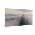 Foggy Bridge Print on Wrapped Canvas (6"H x 12"W x 1.5"D)