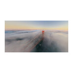 Foggy Bridge Print on Wrapped Canvas (6"H x 12"W x 1.5"D)