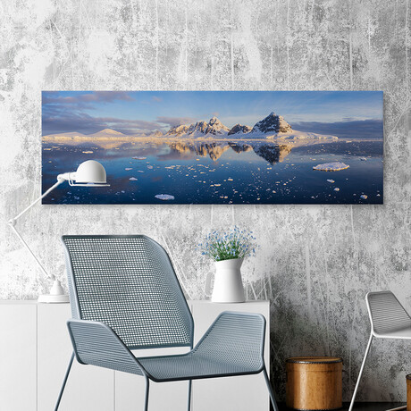 Glacial Still Print on Wrapped Canvas (5"H x 15"W x 1.5"D)