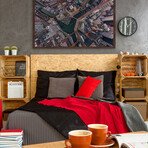 Chicago Aerial Framed Print (12"H x 18"W x 1.5"D)