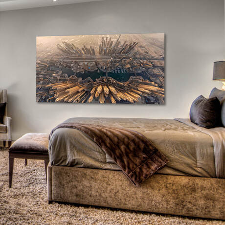 Dubai Print on Wrapped Canvas (6"H x 12"W x 1.5"D)