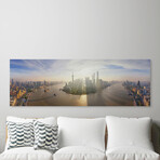 Shanghai Sunrise Print on Wrapped Canvas (5"H x 15"W x 1.5"D)