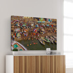 Seaside Party Print on Wrapped Canvas (8"H x 12"W x 1.5"D)