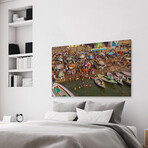 Seaside Party Print on Wrapped Canvas (8"H x 12"W x 1.5"D)