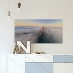 Foggy Bridge Print on Wrapped Canvas (6"H x 12"W x 1.5"D)