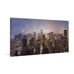 USA NY Print on Wrapped Canvas (6"H x 12"W x 1.5"D)