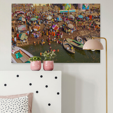 Seaside Party Print on Wrapped Canvas (8"H x 12"W x 1.5"D)