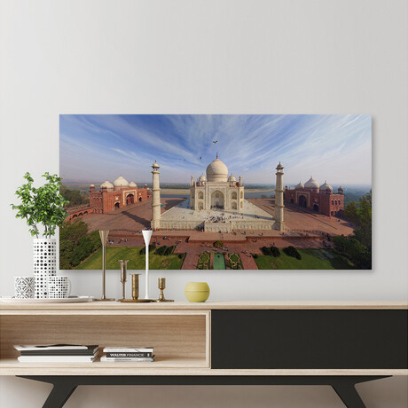 Taj Mahal Print on Wrapped Canvas (6"H x 12"W x 1.5"D)