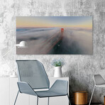 Foggy Bridge Print on Wrapped Canvas (6"H x 12"W x 1.5"D)