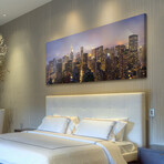 USA NY Print on Wrapped Canvas (6"H x 12"W x 1.5"D)