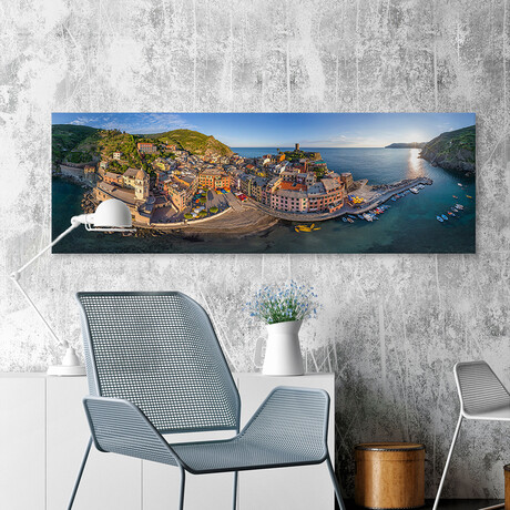 Vernazza 2 Print on Wrapped Canvas (5"H x 15"W x 1.5"D)