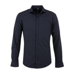 Leo Long Sleeve Button Up Shirt // Dark Blue (2XL)