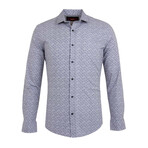 Abe Long Sleeve Button Up Shirt // Blue (S)