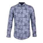 Chris Long Sleeve Button Up Shirt // Dark Blue (S)
