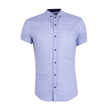 Sean Short Sleeve Button Up Shirt // Sax (XS)