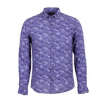 Zack Long Sleeve Button Up Shirt // Dark Blue (3XL)