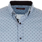 Stanley Short Sleeve Button Up Shirt // Blue (S)