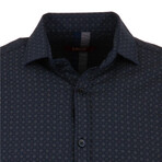 Leo Long Sleeve Button Up Shirt // Dark Blue (M)