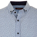 Frank Short Sleeve Button Up Shirt // Blue (3XL)