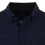 Travis Short Sleeve Button Up Shirt // Dark Blue (S)