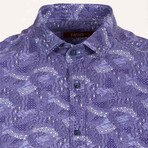 Zack Long Sleeve Button Up Shirt // Dark Blue (XL)