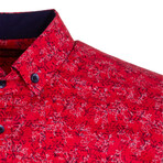 Michael Short Sleeve Button Up Shirt // Red (S)