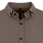 George Long Sleeve Button Up Shirt // Beige (L)