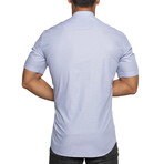 Galileo PolkaDot Button Up Shirt // Blue (L)