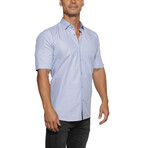 Galileo PolkaDot Button Up Shirt // Blue (L)